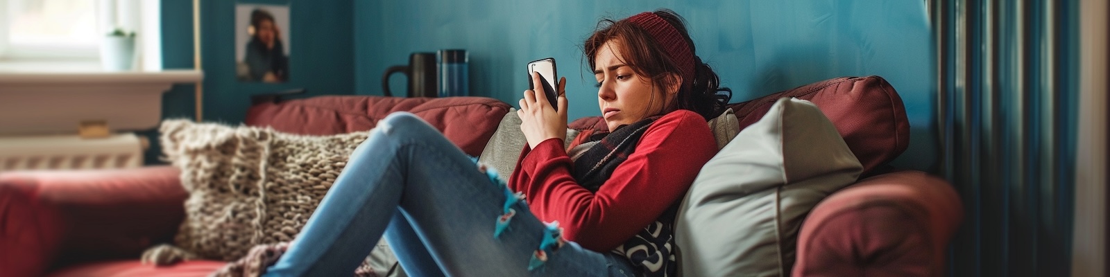 Upset Woman from England on Mobile Phone 01