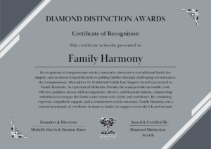 Family Harmony Certificate 1